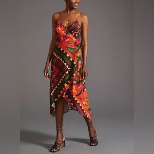 FARM Rio for Anthropologie Hanky Wrap Midi Dress Size S
